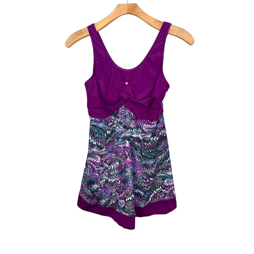 Wantdo Modest Swim Dress One Piece Purple size 10 - Picture 7 of 7